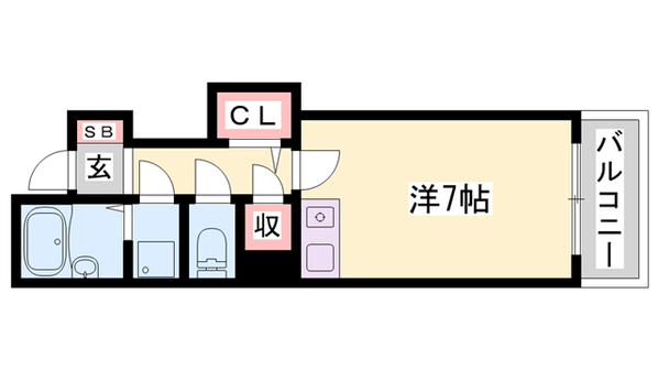 西新町駅 徒歩1分 2階の物件間取画像